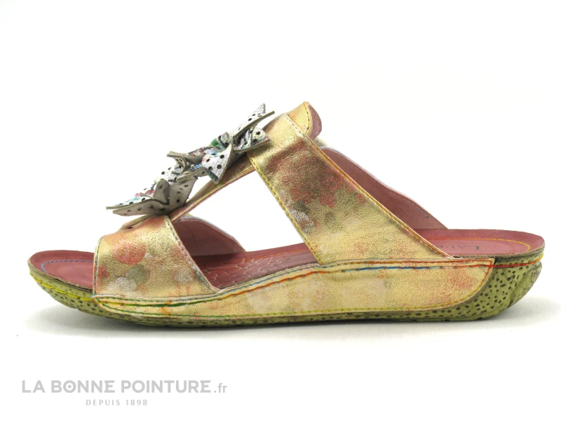 Laura Vita LINAO 01 Rouge Blanc Jaune Fleuri - Mule Reglable Femme 5 Laura Vita LINAO 01 Rouge Blanc Jaune Fleuri - Mule Reglable Femme â Image 3