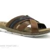 Morans TAFIL Marron - Marine - Bride Croisees - Mule Homme