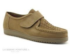 Arima BRAUNE Nubuck Taupe - Chaussure Velcro