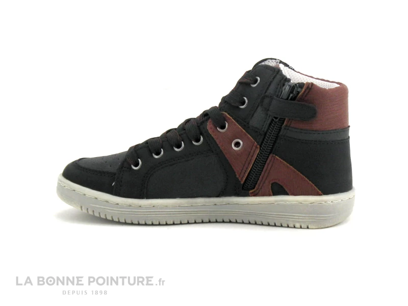 Kickers LOWELL Noir Bordeaux - Basket Montante 5 Kickers LOWELL Noir Bordeaux - Basket Montante â Image 3