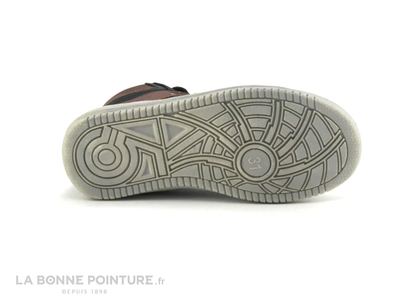 Kickers LOWELL Noir Bordeaux - Basket Montante 9 Kickers LOWELL Noir Bordeaux - Basket Montante â Image 7