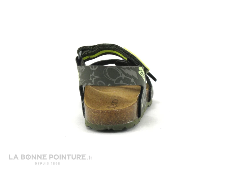 Kickers SOSTREET Kaki Jaune Imprime - Sandale Reglable GARCON 6 Kickers SOSTREET Kaki Jaune Imprime - Sandale Reglable GARCON – Image 4