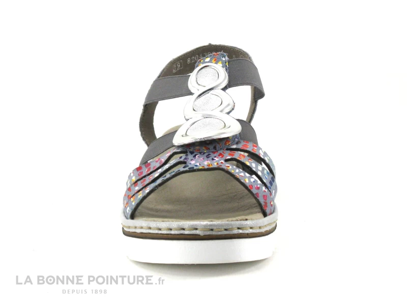 Rieker 679L4-90 - Bleu - Multicolore - Sandale Femme - Brides Elastique 4 Rieker 679L4-90 - Bleu - Multicolore - Sandale Femme - Brides Elastique – Image 2