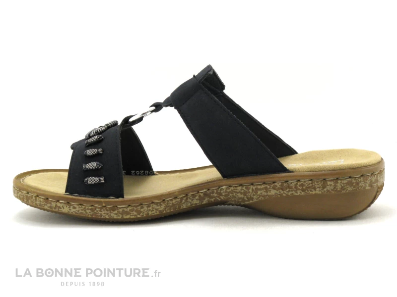 Rieker 62891-14 Bleu Marine - Mule Femme 4 Rieker 62891-14 Bleu Marine - Mule Femme â Image 2