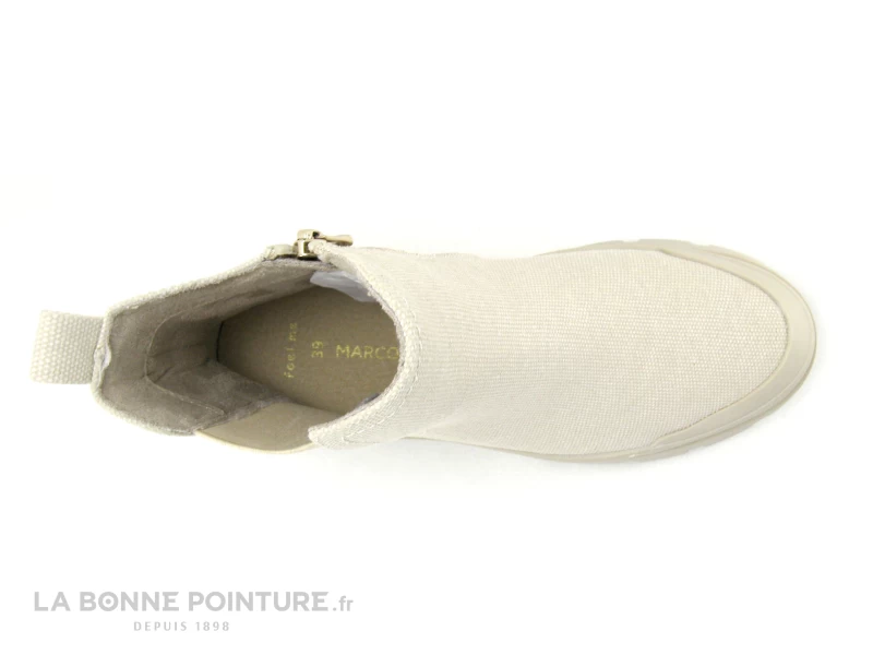 Marco Tozzi 2-25420-28 Sand - Boots Chelsea Femme Toile Beige 8 Marco Tozzi 2-25420-28 Sand - Boots Chelsea Femme Toile Beige – Image 6