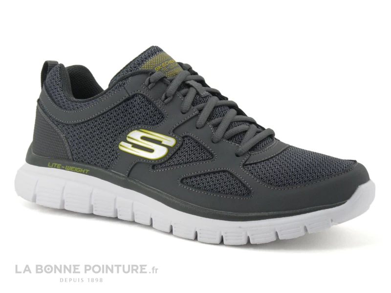 Skechers BURNS AGOURA 52635 Charcoal - Basket Grise - Homme 7 Skechers BURNS AGOURA 52635 Charcoal - Basket Grise - Homme â Image 5