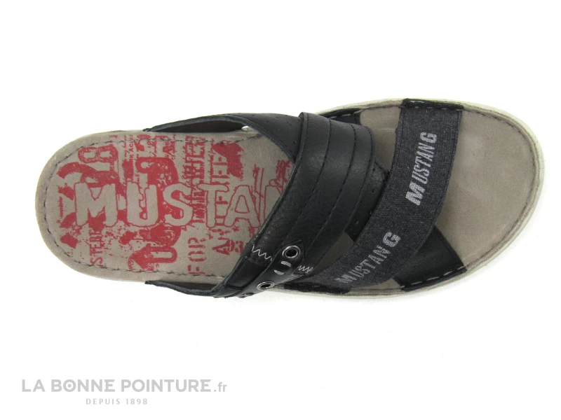 Mustang 4923 704 Noir - Mule Noire Homme 5 Mustang 4923 704 Noir - Mule Noire Homme – Image 3