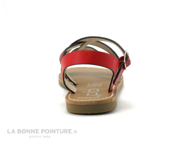 LPB BIANKA Rouge - Croco - Nu-pieds Mode Fille 6 LPB BIANKA Rouge - Croco - Nu-pieds Mode Fille â Image 4