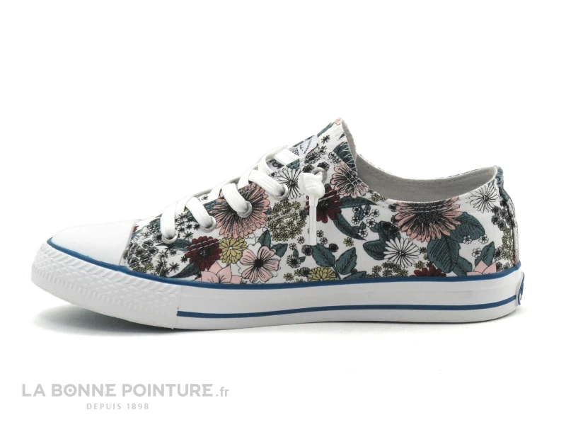 Dockers 48KM607 - Blanc Et Fleuri - Basket Toile F 5 Dockers 48KM607 - Blanc Et Fleuri - Basket Toile F – Image 3