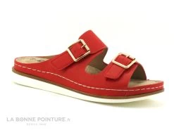 Morans ROLTING Rouge - Mule Femme Avec Brides A Scratch