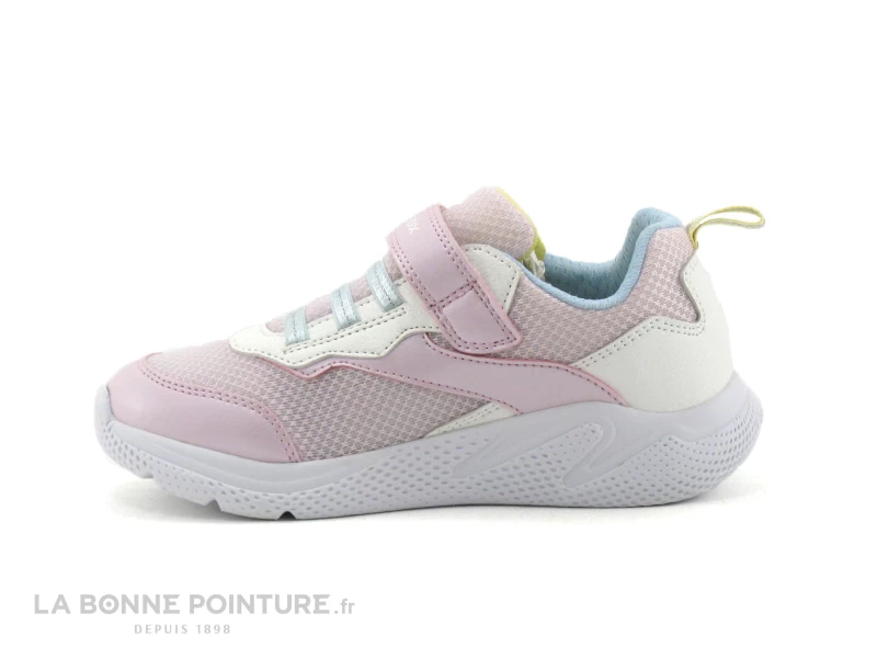 Geox SPRINTYE J25FWA Pink White - Basket Fille Rose Et Blanche 5 Geox SPRINTYE J25FWA Pink White - Basket Fille Rose Et Blanche â Image 3