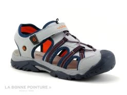 Wipop LICKEY Gris Bleu Orange - Sandale Sport GARCON