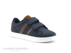 Kappa Alpha 2V Kid - Basket Enfant Bleu Marine Et Marron