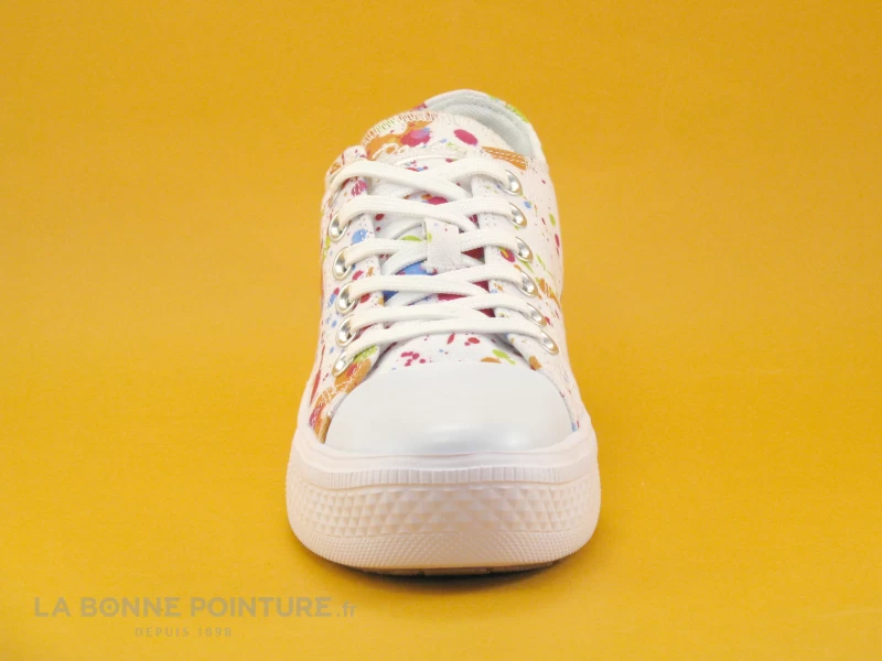 Dockers 50VL201 - Basket Toile Blanche Et Multicolore Femme - Plateforme 4 Dockers 50VL201 - Basket Toile Blanche Et Multicolore Femme - Plateforme – Image 2