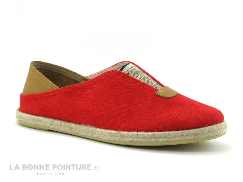 CM Mediterranea 37126001 - Rouge Et Camel - Chaussure Espadrille 7 CM Mediterranea 37126001 - Rouge Et Camel - Chaussure Espadrille – Image 5