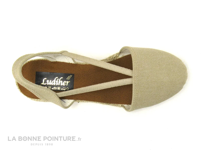 Ludiher 365 Beige - Espadrille Compensee En Toile Beige 5 Ludiher 365 Beige - Espadrille Compensee En Toile Beige â Image 3