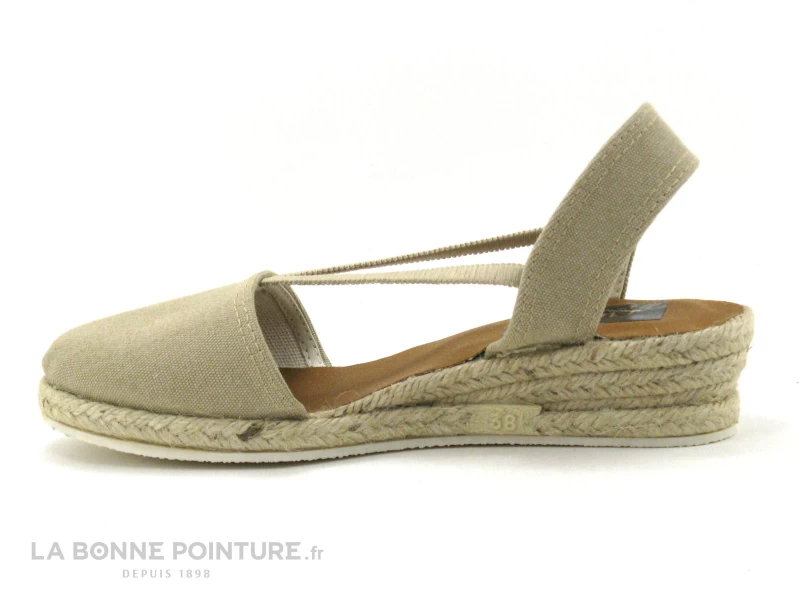 Ludiher 365 Beige - Espadrille Compensee En Toile Beige 4 Ludiher 365 Beige - Espadrille Compensee En Toile Beige â Image 2