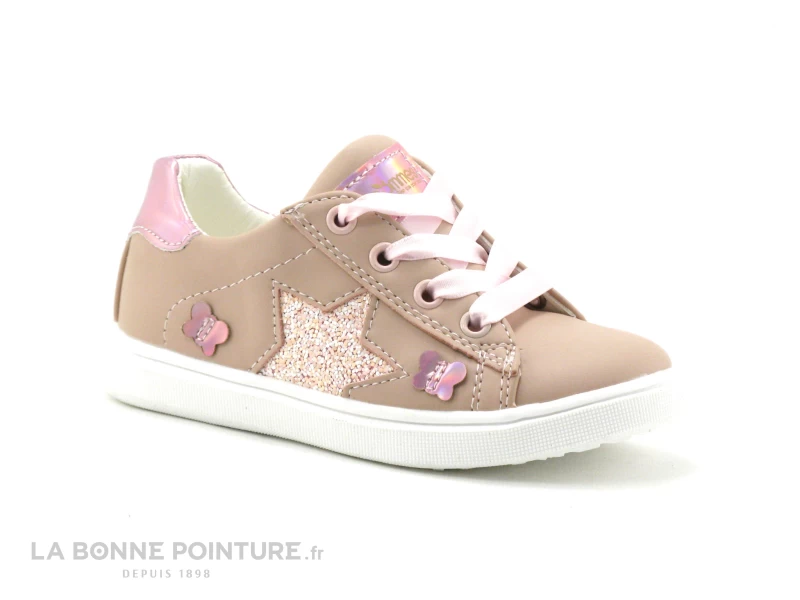 3 Pommes - Volota Vieux Rose - Lacet Ruban Et Zip - Sneakers Fille 3 3 Pommes - Volota Vieux Rose - Lacet Ruban Et Zip - Sneakers Fille