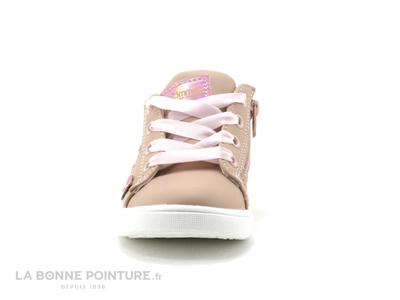 3 Pommes - Volota Vieux Rose - Lacet Ruban Et Zip - Sneakers Fille 4 3 Pommes - Volota Vieux Rose - Lacet Ruban Et Zip - Sneakers Fille – Image 2