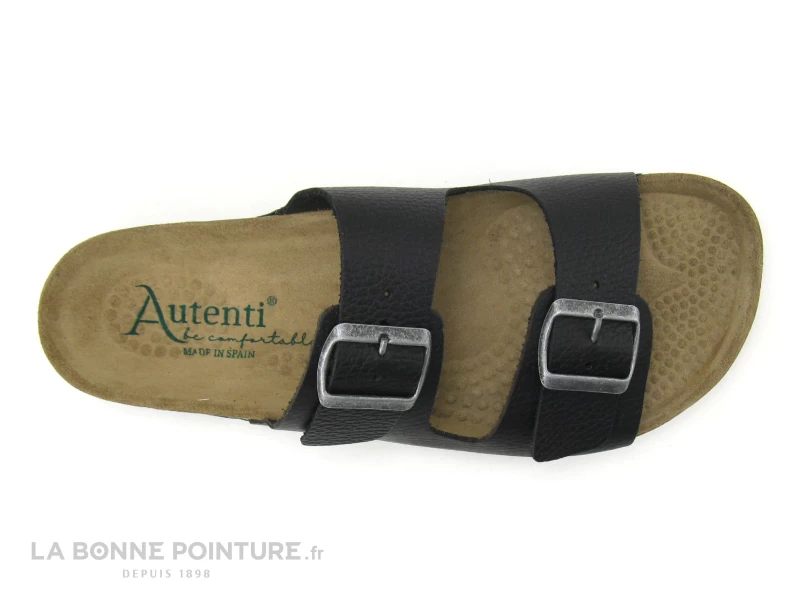 Autenti 713195 Noir - Mule Anatomique Homme 2 Brides 5 Autenti 713195 Noir - Mule Anatomique Homme 2 Brides â Image 3